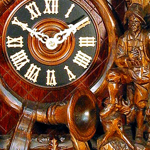 Cuckoo Clock in hunting design
